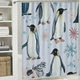 thumbnail image 6 of Patifu Penguins Home Shower Curtain Decoration Washable Bathroom Curtain with Hooks 36"x72, 6 of 7