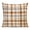 Brown, Beige, Cream, variant on Orange Checked Throw Pillow 18x18 Inch, Autumn Fall Thanksgiving Buffalo Plaid Waterproof Outdoor Pillow Covers with Insert, Decorative Pillowcase Cushion for Couch, Sofa, Bed, Patio, Garden