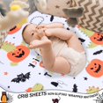 thumbnail image 4 of Cloele Sábana bajera ajustable para cuna de calabaza de Halloween, dinosaurio, para niños y niñas, 1 paquete de sábanas acogedoras para cuna estándar y colchones para niños pequeños, colchón de cuna d, 4 of 4
