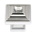 thumbnail image 5 of Alno 10mm Crystal Small Square Knob - Clear / Gold, 5 of 8