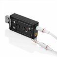 thumbnail image 3 of sweethay Adaptador de sonido de canal USB7.1 Tarjeta estéreo externa sin controlador Dispositivo USB de audio para escritorio Cables de audio/vídeo, 3 of 6