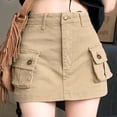 thumbnail image 4 of Sngxgn Women's Elastic Waist Stretch Bodycon Midi Pencil Skirt(Khaki,L), 4 of 9