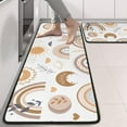 thumbnail image 2 of Kitchen Rugs Sets Of 2,White Boho Bohemia Rainbow Sun Moon Pattern Anti Fatigue Kitchen Mat Rugs Non Slip Washable,Decorative Kitchen Floor Mats for Kitchen,Sink,Laundry,17"x47"+17"x47", 2 of 5