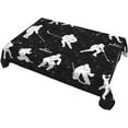 thumbnail image 2 of Hockey Lover Sports Black Tablecloth Oil-Proof Waterproof Kitchen Dining Room Decorative Table Cover for Party Birthday Holiday Outdoor Indoor, 54"X72" Rectangular, 2 of 6