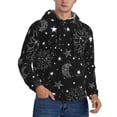 thumbnail image 2 of Wukai Space Galaxy Print Men Hoodies Fleece Sweatshirts Long Sleeve Sweaters Pullover Fall Outfits Winter Clothes-3X-Large, 2 of 7