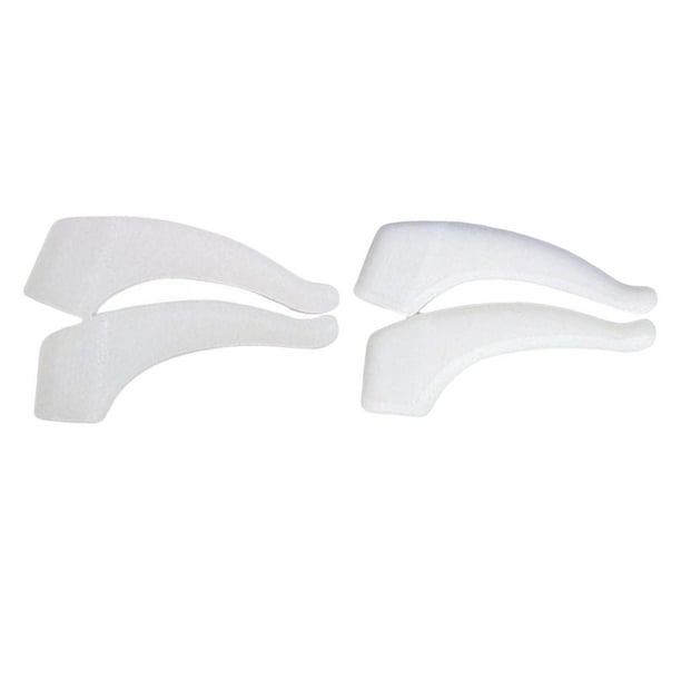 2 piezas de ganchos de silicona antideslizantes para las orejas de las gafas, soporte para la punta de la patilla claro y blanco