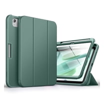 Suritch Case for iPad A16 11th Gen 11 inch 2025/iPad 10th Gen 10.9 inch with Screen Protector and Pencil Holder Tri-fold Stand Auto Wake/Sleep, Green
