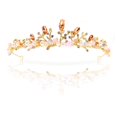 thumbnail image 1 of NODG Tiaras doradas para mujer, coronas de diamantes de imitación para novia, diademas doradas para mujer, tiaras y coronas de novia con perlas de cristal para bodas, fiestas de cumpleaños, bailes, 1 of 2