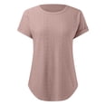 thumbnail image 5 of Womens Summer Tops Ladies V Neck Long Sleeve Tops Long Sleeve Pullover Women Short Shirt Stretch V Neck T Shirt Women Loose Dress Athletic Tees for Boys Tee Shirts on Clearance Light Pink L, 5 of 7