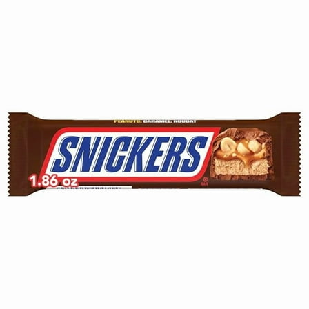 2 pack SNICKERS Chocolate Candy Bar, Full Size 1.86 oz, Chocolate Snacks