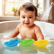 Spark Create Imagine 3-Piece Colorful Boat Train for Water Play Ages 6M+