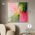 thumbnail image 5 of Dynamic Roughness Canvas Modern Colorful Print by Art Remedy, Gold Frame, 40" x 40", 5 of 7
