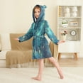 thumbnail image 4 of FORMRS Niños Bathrobe Unisex Hooded Robe Soft Plush Pajamas Sleepwear, Size 10-12T, Magical Forest Glowing Lights, 4 of 7