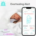thumbnail image 5 of Sense-U Smart Baby Abdominal Movement Monitor - Tracks Baby's Abdominal Movement, Temperature, Rollover, Sleeping Position and Humidity on Smartphone and Base Station - Anytime, Anywhere, Pink, 5 of 8