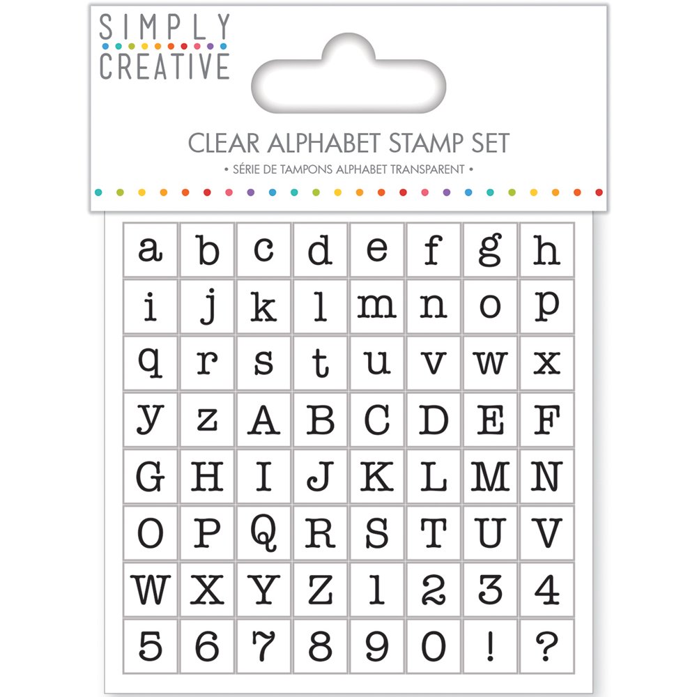 Simply Creative Clear StampsTypewriter Alphabet