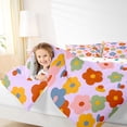 thumbnail image 3 of Homewish Kawaii Floral Twin Comforter Sets,Cute Cartoon Themed Bedding Set,Purple Red,Polkadot Reversible,2-Piece,1 Comforter and 1 Pillowcase, 3 of 7