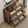 thumbnail image 7 of WAMPAT Dresser for Bedroom, Closet Organizers and Storage with 6 Drawers, Chest of Drawers with Metal Base, Modern Wood Dresser for Living Room, Entryway, Brown, 7 of 7