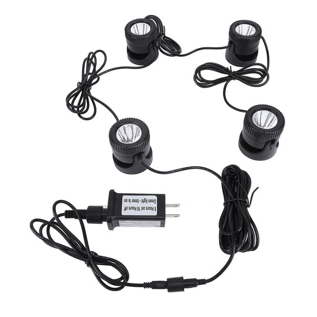 Submersible Pond Light, IP68 Water Resistant 3000K To 3200K Pond Light for Fish Tank US Plug 110V