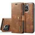 thumbnail image 1 of Premium Leather Magnetic Kickstand Shockproof Removable Flip Protective Cover Wallet Case For IPhone 14 13 12 Pro Xs Max XR, 1 of 5