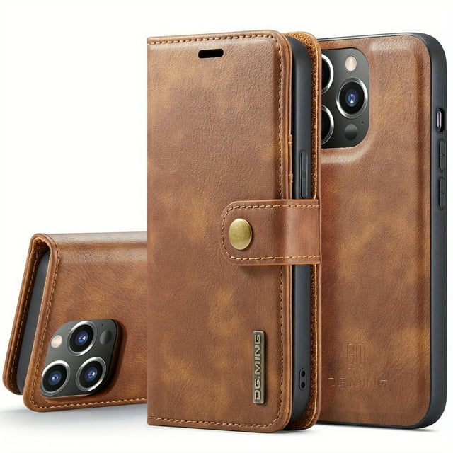 Premium Leather Magnetic Kickstand Shockproof Removable Flip Protective Cover Wallet Case For IPhone 14 13 12 Pro Xs Max XR