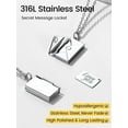 thumbnail image 5 of KeyStyle Envelope Locket Necklace with Love You Letter for Women Stainless Steel Mother Day Valentine Birthday Jewelry Gift for Her, 5 of 10