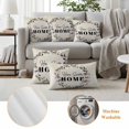 thumbnail image 6 of Home Sweet Outdoor Waterproof Pillow Covers, Wreath Botanical Farmhouse Plants Beige Decorative Square Throw Pillowcase Sofa Cushion Sham for Patio/Couch/Chair, 26"x26" 2 Pack, 6 of 8
