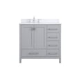 thumbnail image 3 of 36 inch Single Bathroom Vanity in Gray with Backsplash, 3 of 8
