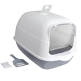thumbnail image 3 of Caja de arena para gatos con capucha Inodoro para gatos completamente cerrado Bandeja de arena para gatos Arena para gatos grande Gris Yuyangstore Bandeja de arena para gatos, 3 of 8