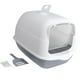thumbnail image 3 of Caja de arena para gatos, caja de arena para fugas completamente cerrada para gatos pequeños, caja de arena para gatos de borde alto e inodoro, fácil Gris Yinane Bandeja de arena para gatos, 3 of 8