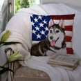 thumbnail image 3 of Carolines Treasures BB9712PW1414 Siberian Husky 2 Patriotic Fabric Decorative Pillow  14Hx14W multicolor, 3 of 4
