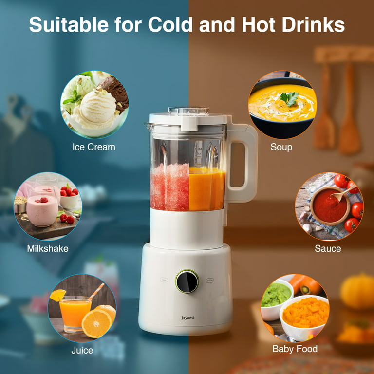 Smart Shake Blender 1000W Electric Food Processor Combo Hot & Cold Drinks with Self-Cleaning 54 oz for Crushing Ice, Frozen Dessert, Soy Milk, Fresh J