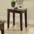 thumbnail image 5 of ACME Dusty II 18" Square Faux Marble Top End Table in Light Brown, 5 of 5