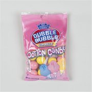BUBBLE GUM DUBBLE BUBBLE 4 OZ COTTON CANDY PEG BAG 3 ASST FLAV, Case Pack of 12