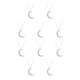 thumbnail image 1 of Collar de cadena Qarigey Exquisito Ajustable Luna Oro Plata Colgantes largos y elegantes, 1 of 6