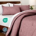 thumbnail image 4 of Bare Home Down Alternative Comforter Set - 3-Pieces - All Seasons - King, Heather Rosewood, 4 of 8