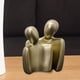 thumbnail image 3 of Estatuas abstractas de pareja/decoración de material de resina, escultura de adorno artístico/para aniversario, Día de San Valentín, entrada , Oro Macarena Pareja estatua, 3 of 7