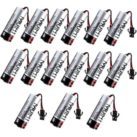 

(15-Pack) ER6V-OTC 2000mAh 3.6V Battery for OTC Robot CNC Machine Tools PLC Backup Memory Power Supply