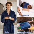 thumbnail image 6 of 15 Pcs Birthday Gifts for Men Beard Care Set for Him Father's Day Gifts Basket Ideas Kit for Men Tumbler Bath Robe for Dad Husband Boyfriend Box(Navy), 6 of 7