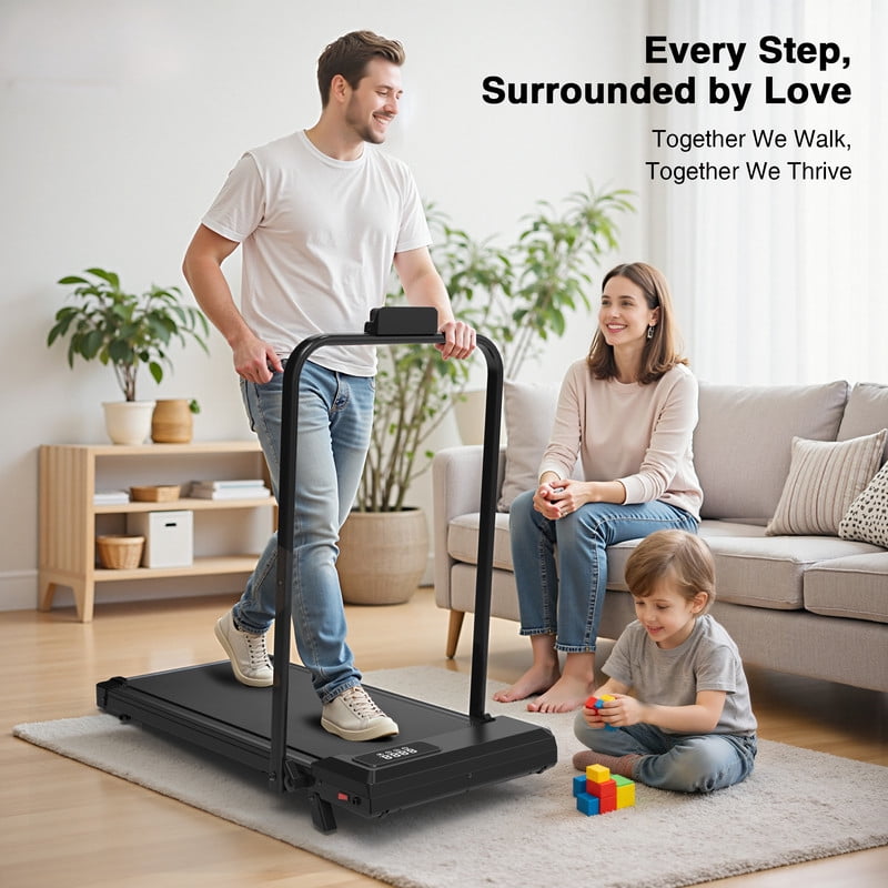 Redliro 2 in 1 Walking Pad Treadmill with Incline, Under Desk Treadmill with LED Display & APP for Home Office
