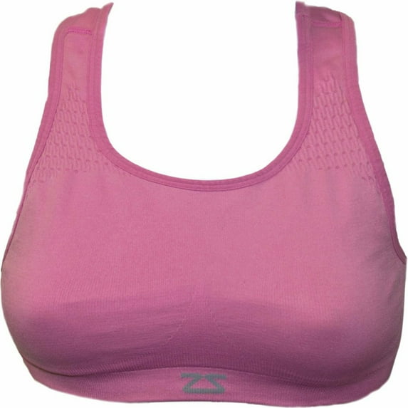 Zensah Seamless Running Sport Bra-Medium/Large Pink