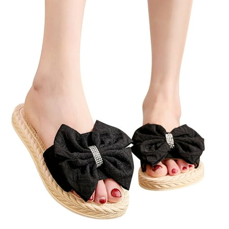 

Vedolay Slippers for Summer Shoes for Women Casual Slippers Women s Comfortable Hollow Slippers Black 6.5