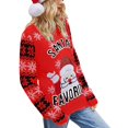 thumbnail image 3 of Xmarks Women Ugly Christmas Sweaters Cute Fuzzy Funny Knitted Pullover Sweater for Holiday Party Xmas S-XL, 3 of 7