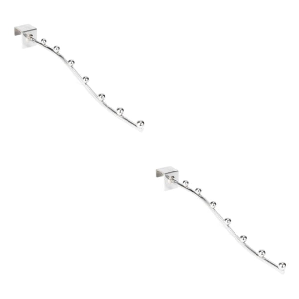 Inteprter Gancho de acero inoxidable para ropa, estante de almacenamiento para vestidos, colgador de soporte resistente para el hogar, baño, Tipo 1 2Conjunto