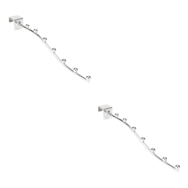 Bewildely Gancho de acero inoxidable para ropa, abrigo, bolso, estante de almacenamiento, percha de soporte resistente, dormitorio, tienda, Tipo 1 2piezas