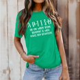 thumbnail image 4 of TSADFHJI Chemises pour Femmes Tendance Mode Décontractée Imprimée Col Rond Manches Courtes Chandail T-Shirt m Vert, 4 of 5