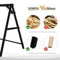 thumbnail image 3 of VINGLI 660 lbs Patio Porch Swing Stand for 5 ft swings with A-Frame Design for Outdoors, Black, 3 of 8