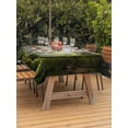 thumbnail image 3 of Outdoor Tablecloth with Umbrella Hole for Patio/Picnic/Party/Camping, Ancient Tree Waterproof Table Cloth Rectangle Table Cover Washable, Zen Mystical Green Lush Forest Nature (60"x 120"), 3 of 9