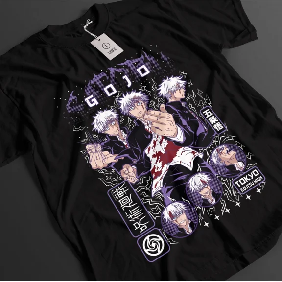 RARE Jujutsu Kaisen Shirt Gojo Satoru T-Shirt Sukuna Toji Top JJK Anime Unisex Tee