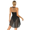 thumbnail image 2 of Doomiva Women Modern Contemporary Dance Dress Lyrical Leotard Costume Chiffon Flowy Dress Black M, 2 of 7