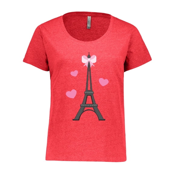 Inktastic Paris Lover Eiffel Tower Women's Plus Size T-Shirt